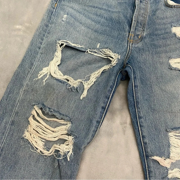 CARMAR Chara Emelia Distressed Button Fly Ripped Raw Hem Jeans 21194 - Picture 3 of 11